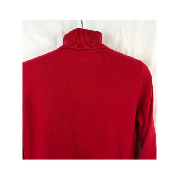 Neiman Marcus Red Turtleneck Sweater - Cashmere Collection Womens MEDIUM - Picture 9 of 10